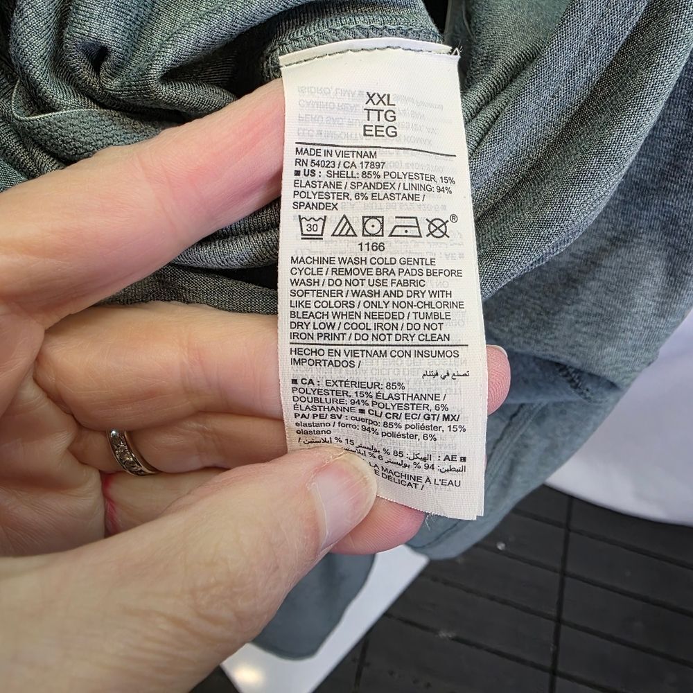 Old Navy Active Sage Green Cloud+ Racerback Bodysuit Size XXL - Picture 7 of 9